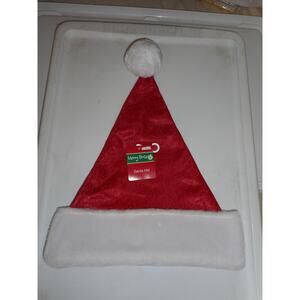 Red Sparkleing Christmas Santa Hat 17″ Tall by Merry Brite